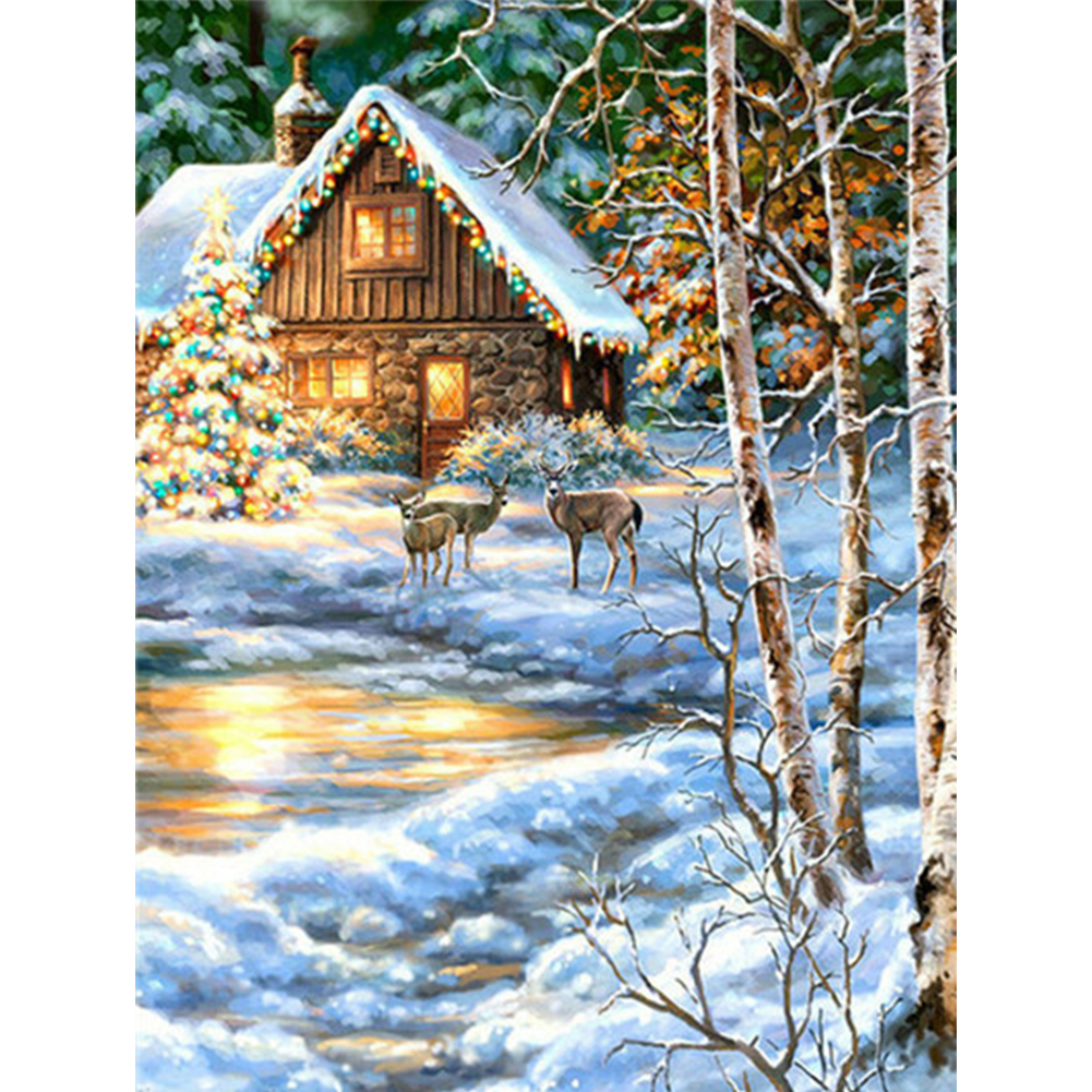 

40*50CM - Square Drill Diamond Painting - Christmas Streetscape, 501 Original