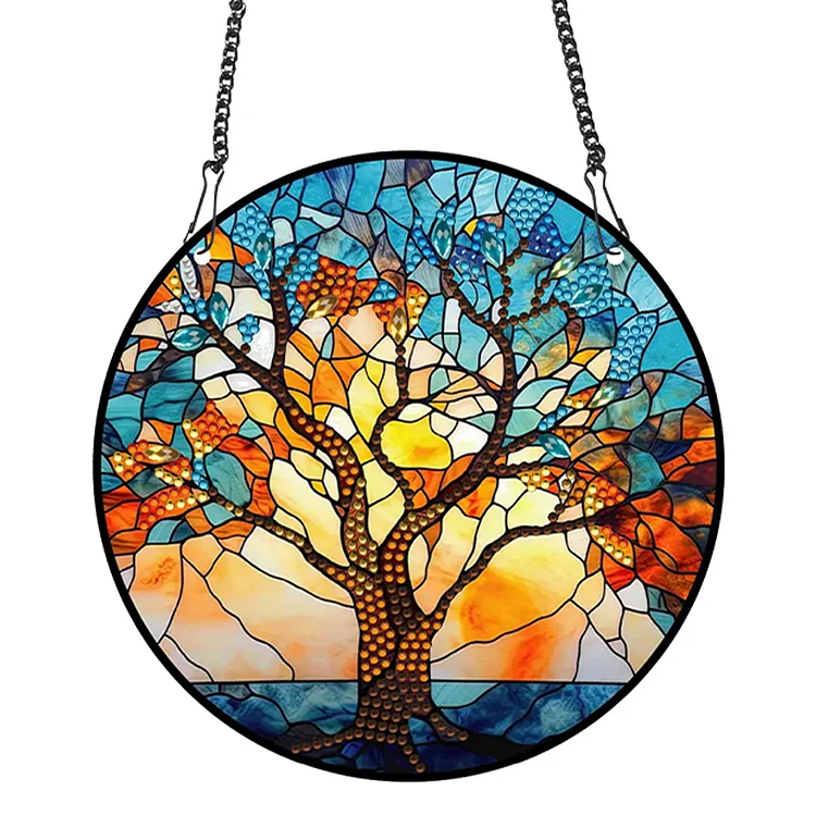 【Pendant】Willow Tree Acrylic Single Sided Diamond Pendant gbfke