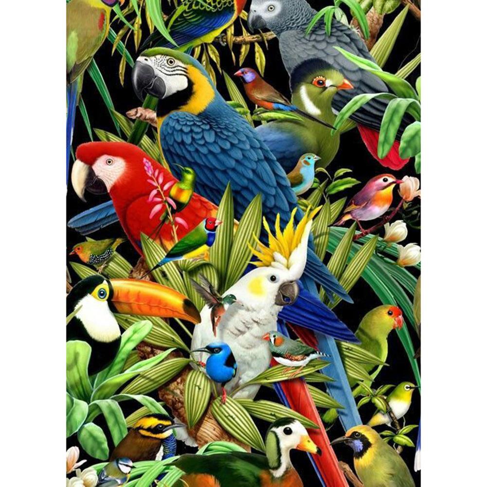 

(Multi-Size) Color Parrots - Round/Square Drill Diamond Painting 30*40CM/40*50CM, Round diamond 30*40cm, 501 Original