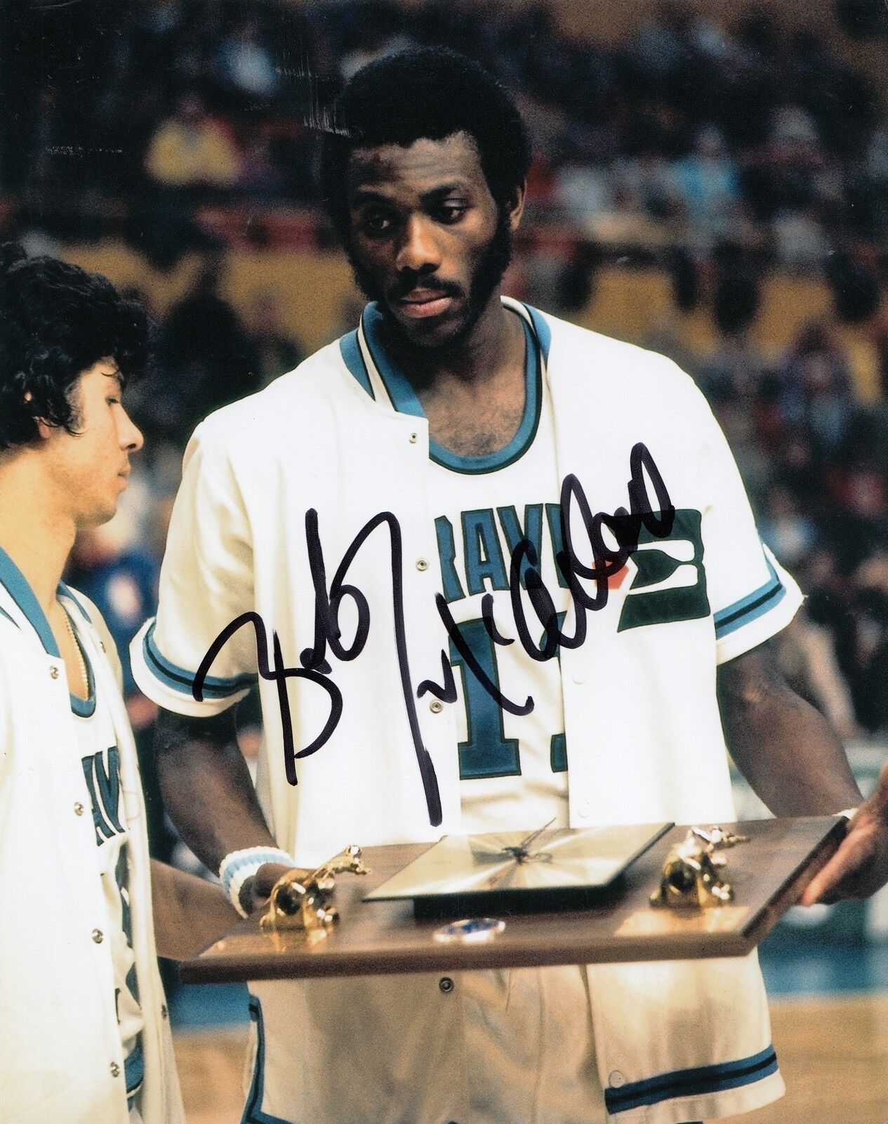 BOB MCADOO signed (Buffalo BRAVES) Basketball NBA 8X10 W/COA NORTH CAROLINA