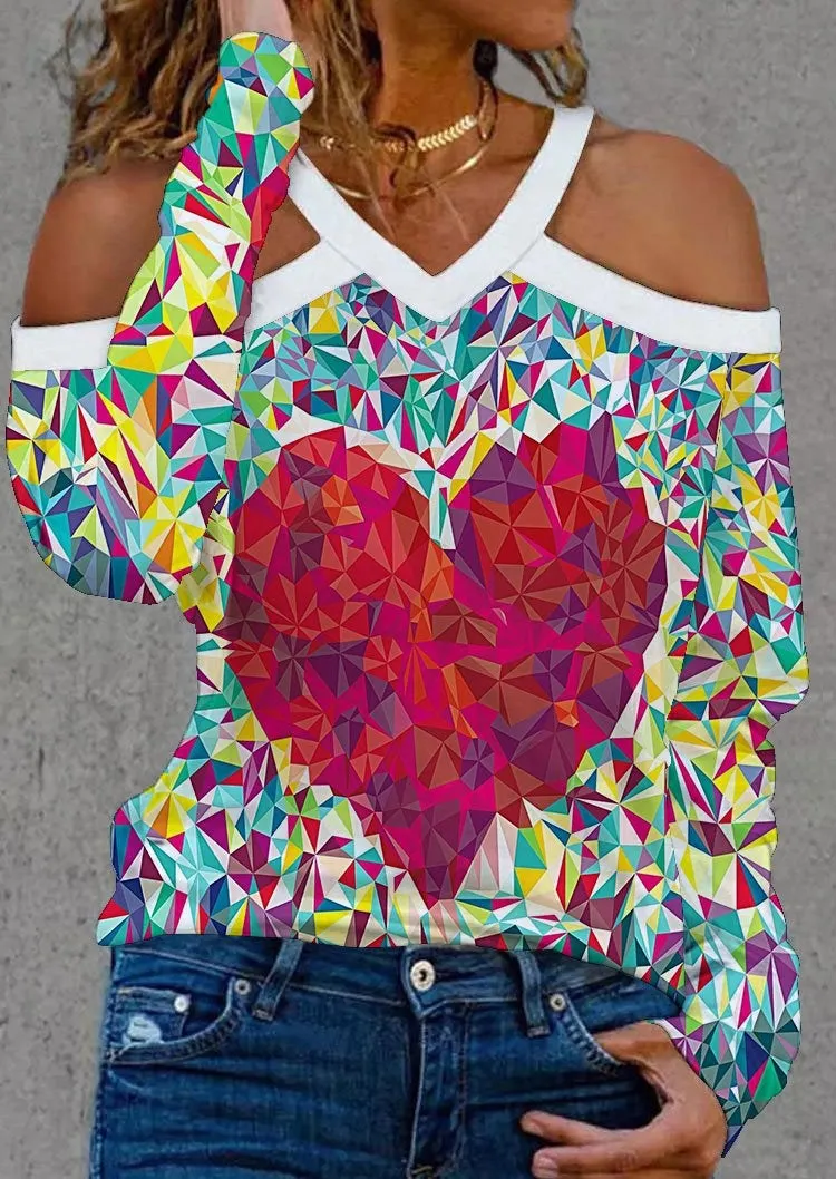 Red Chenked And Heart Printed Shirt
