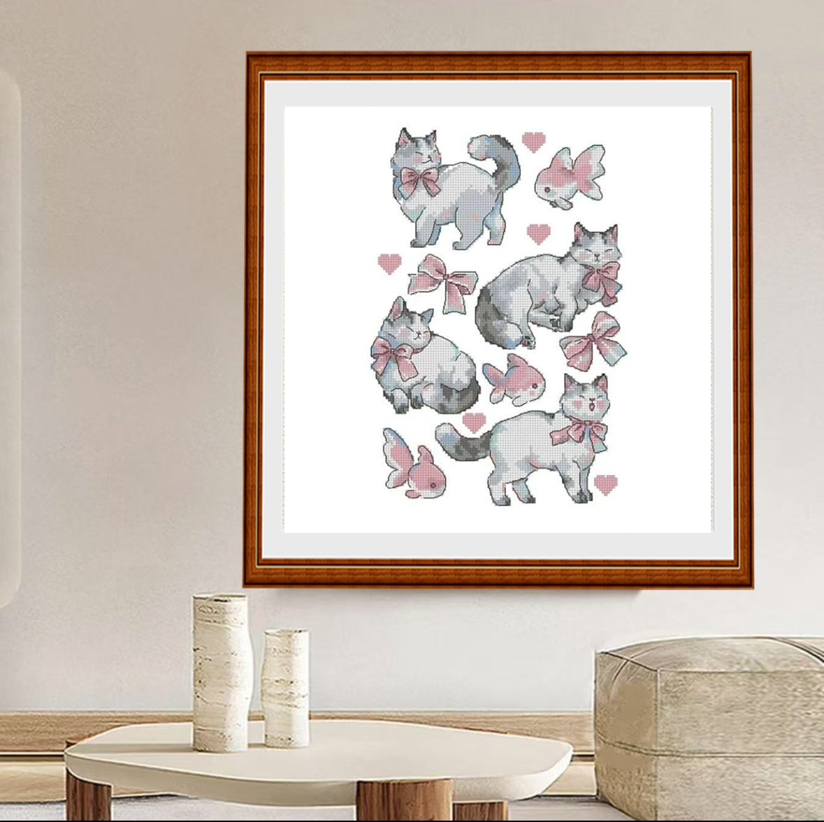 1set DIY Printed Cross Stitch Kit, 【CC2059-  Pink dream】aida cross stitch Painting Fairy Cross Stitch