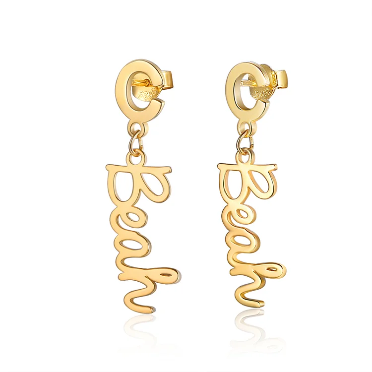 Boucle d'Oreilles Prénom Personnalisés