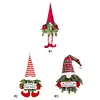 LED Christmas Santa Gnome Pendant with Lights Artificial Plant Elf Doll Ornament