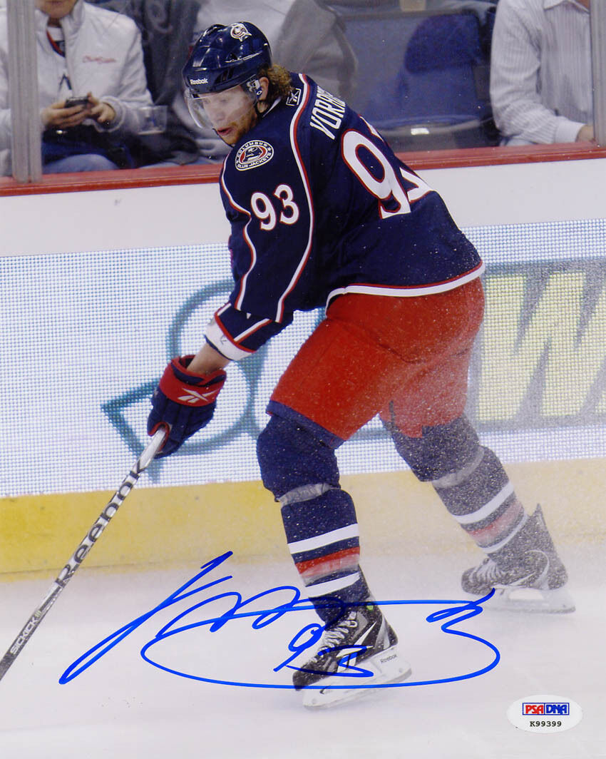 Jakub Voracek SIGNED 8x10 Photo Poster painting Columbus Blue Jackets PSA/DNA AUTOGRAPHED