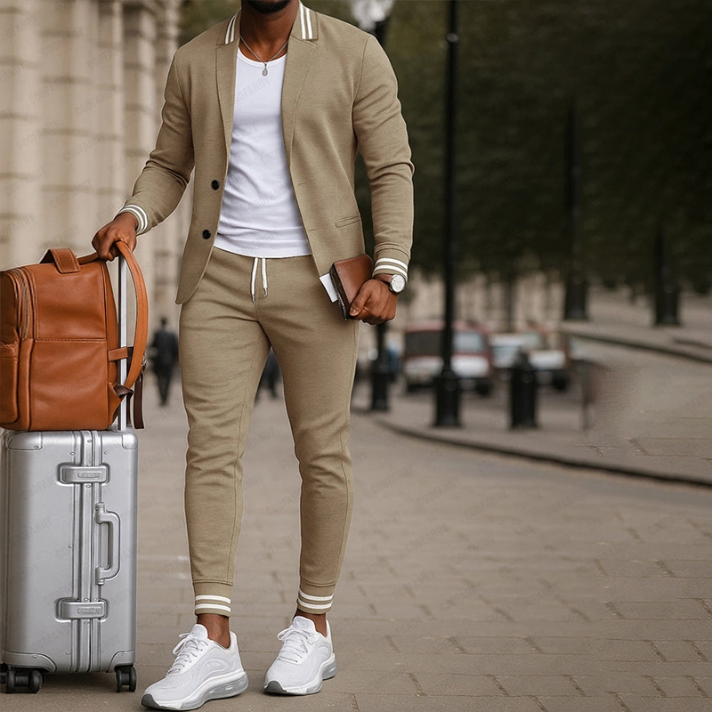 Athletic Inspired Blazer Pants Set