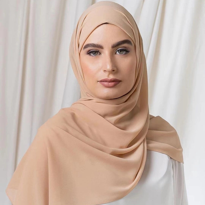 Unisex Basic Minimalist Solid Color Polyester Kerchief