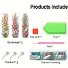 3Pcs Blumen - 5d DIY Handwerk Lesezeichen