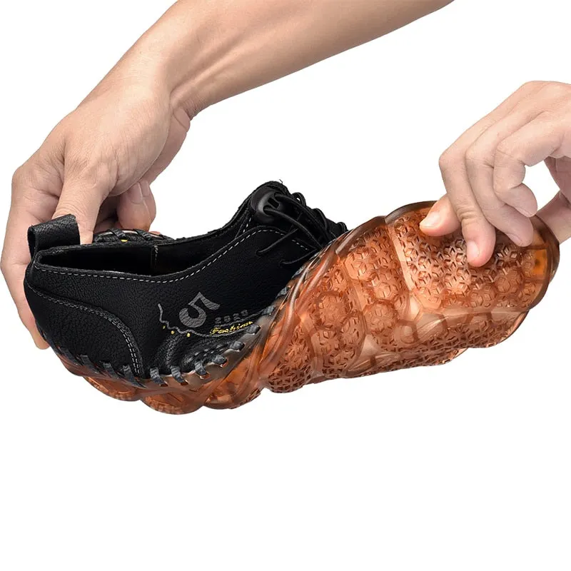 Hot Sale Men's Casual Shoes Handmade Leather Mens Loafers Classic Moccasins Breathable Non-slip Men's Sneakers Zapatillas Hombre