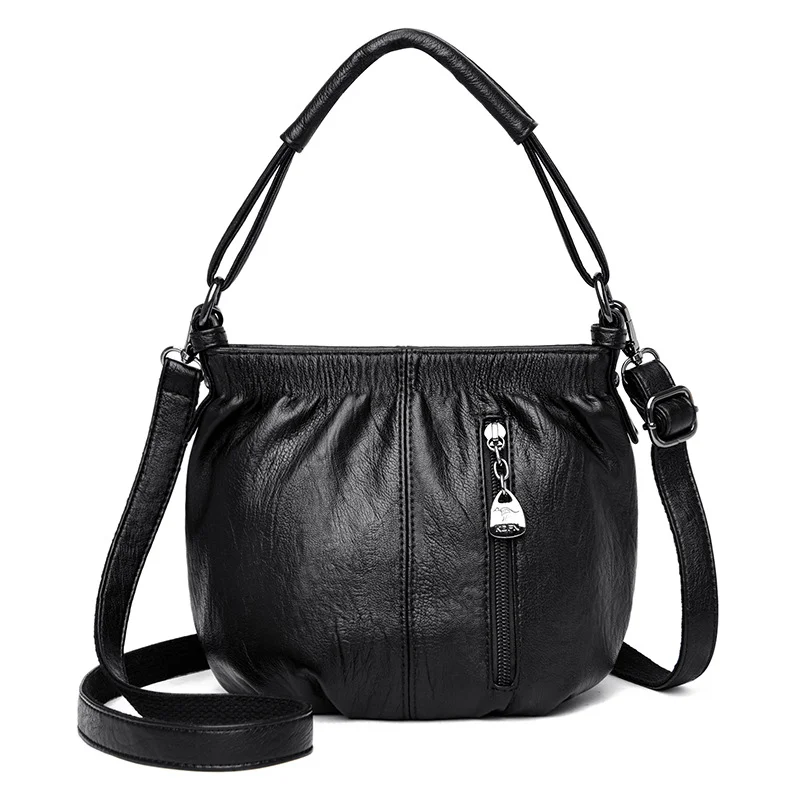 Simple Bucket Bag Casual Purse Bag Shoulder Slung Bag