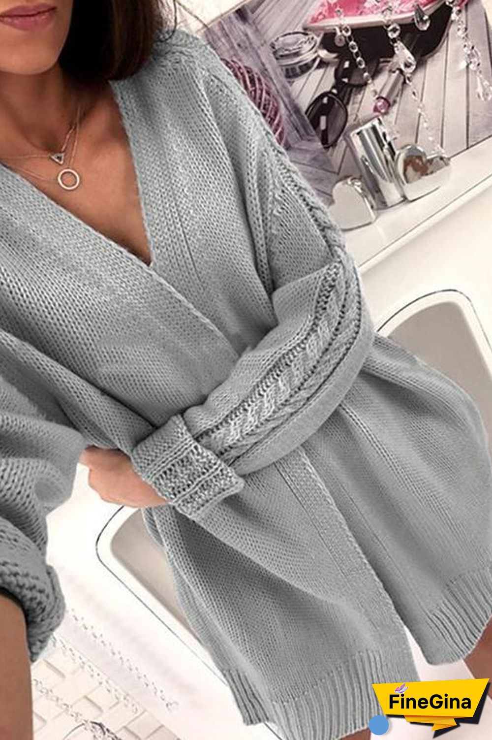 Casual Long Sleeves Long Cardigan