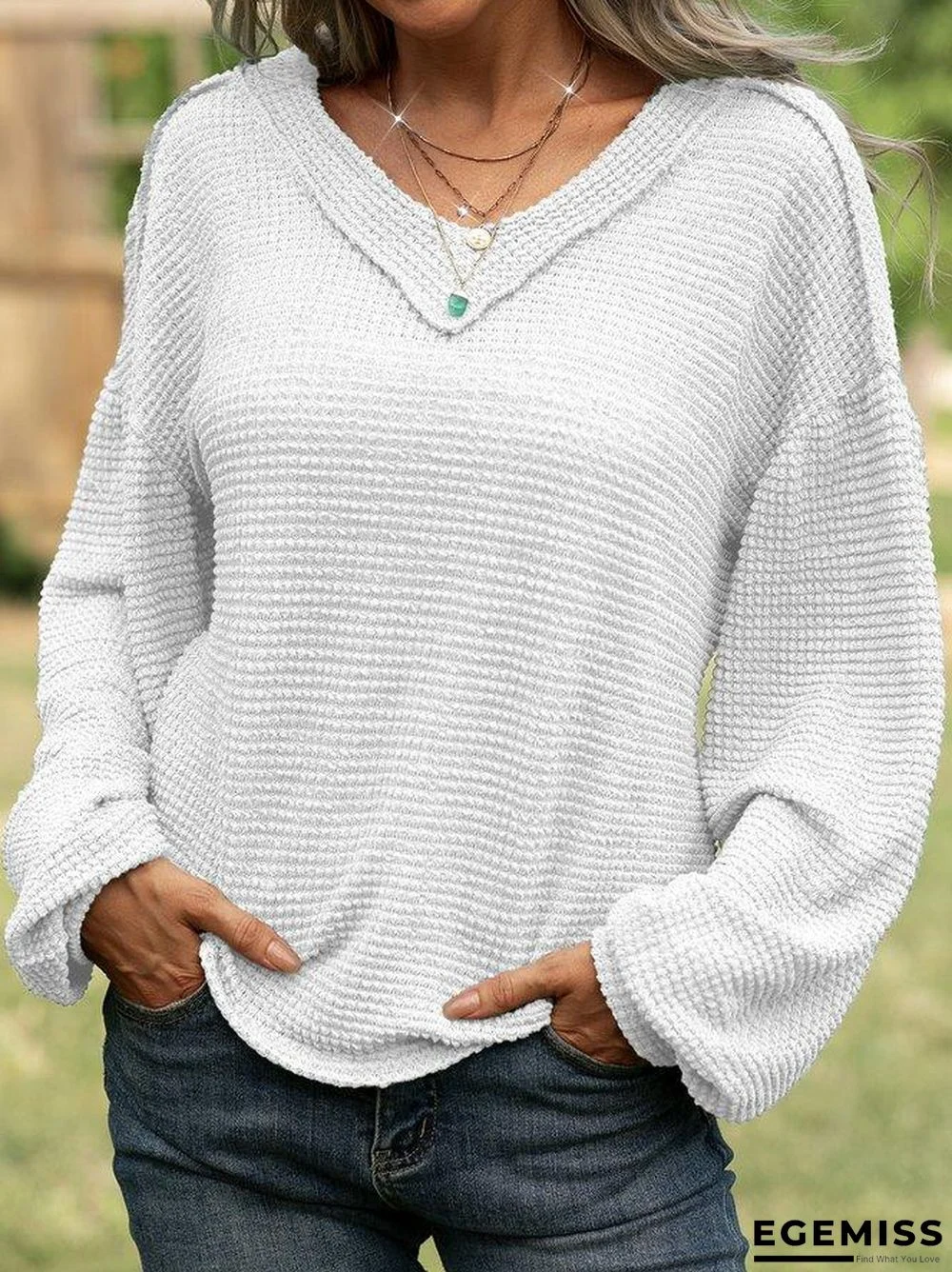 casual long sleeve cocoon shirts & tops | EGEMISS