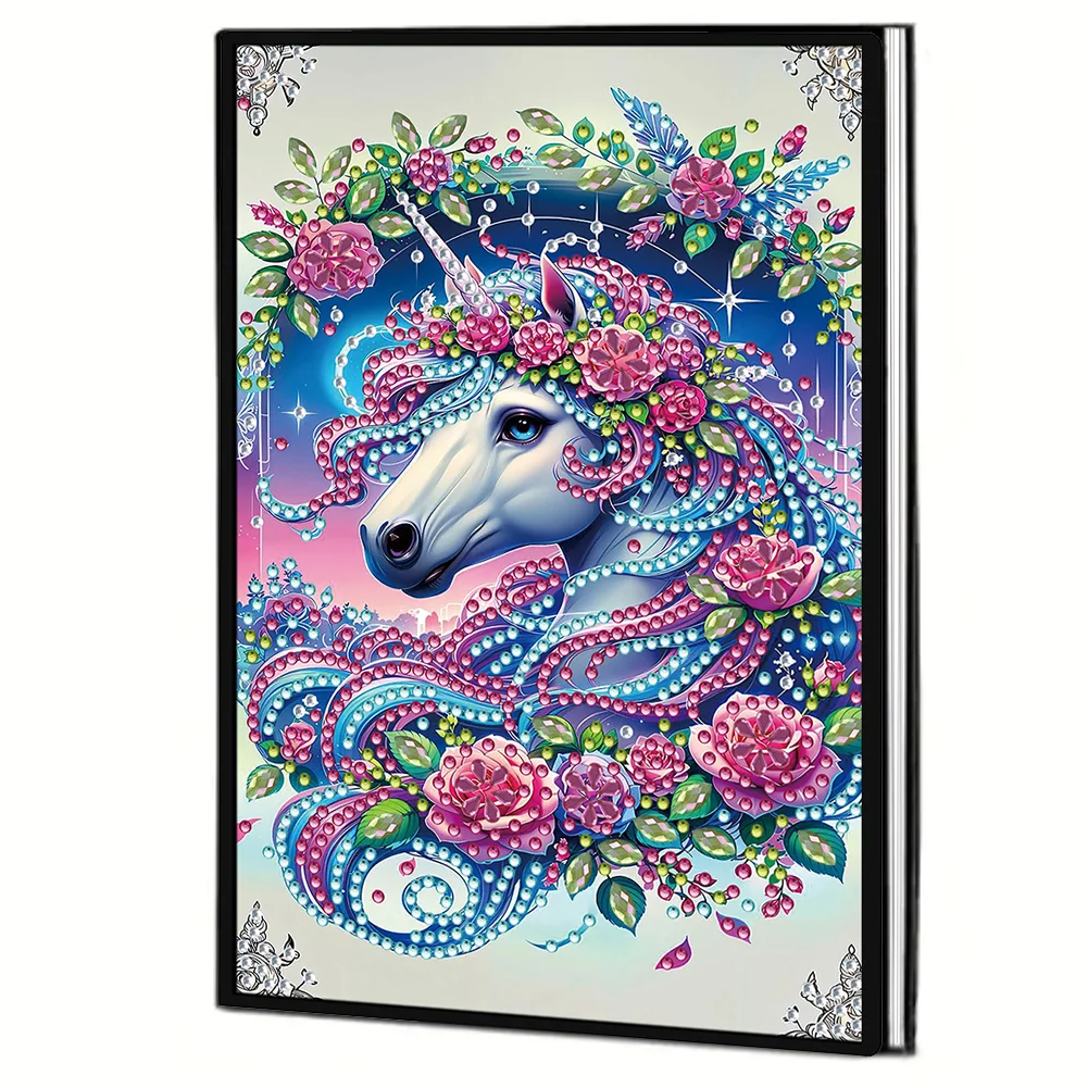 50-Page A5 Horse Diamond Painting Notebook for Adult Holiday Birthday Gift