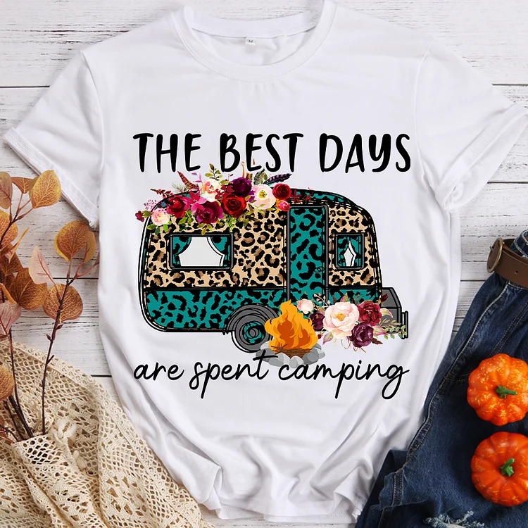 The Best Days Are Spent Camping T-shirt-BSLY0046