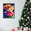 Cat  - round drill diamond painting - 30*40cm