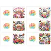 6pcs Diamond Painting Greeting Cards DIY Diamond Art Cards Crafts (Birthday)
