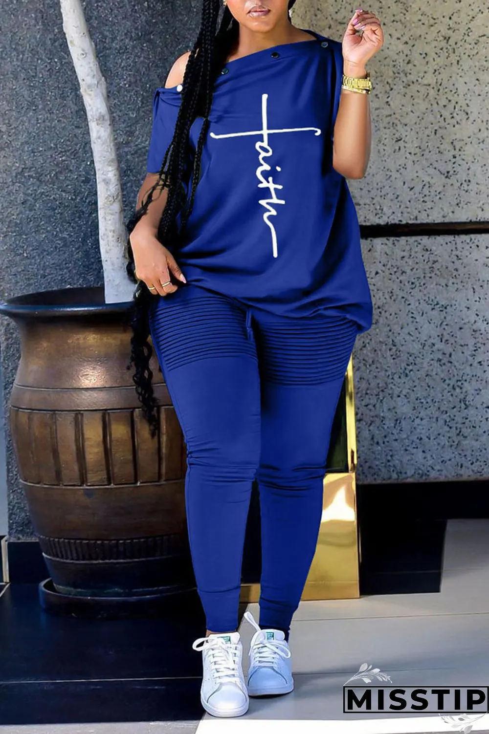 Army Green Casual Print Patchwork Oblique Collar Short Sleeve Two Pieces