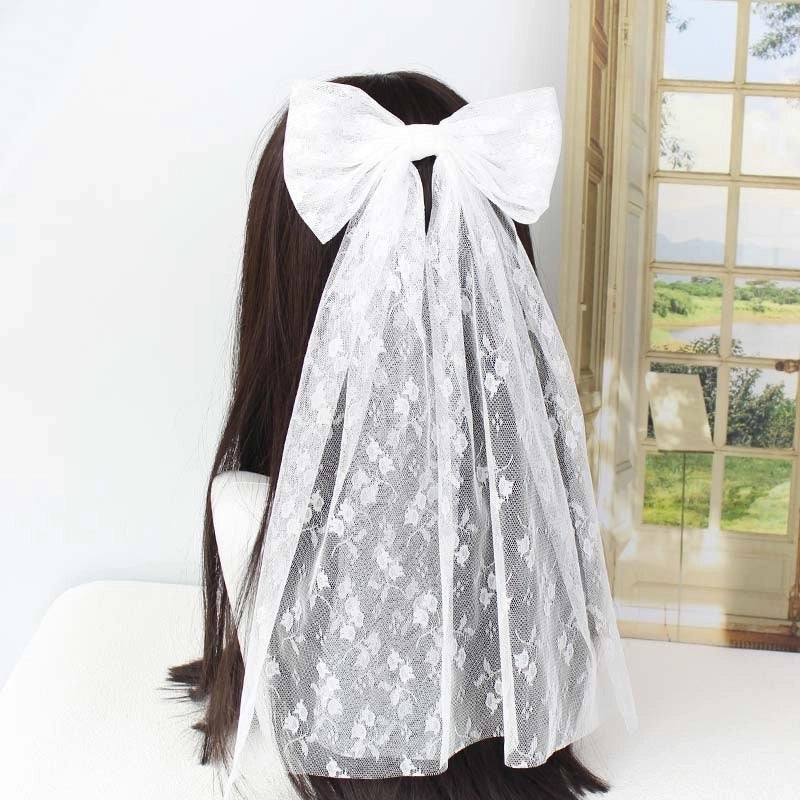 Women’s Casual IG Style Bow Knot Pearl Birdcage Veils