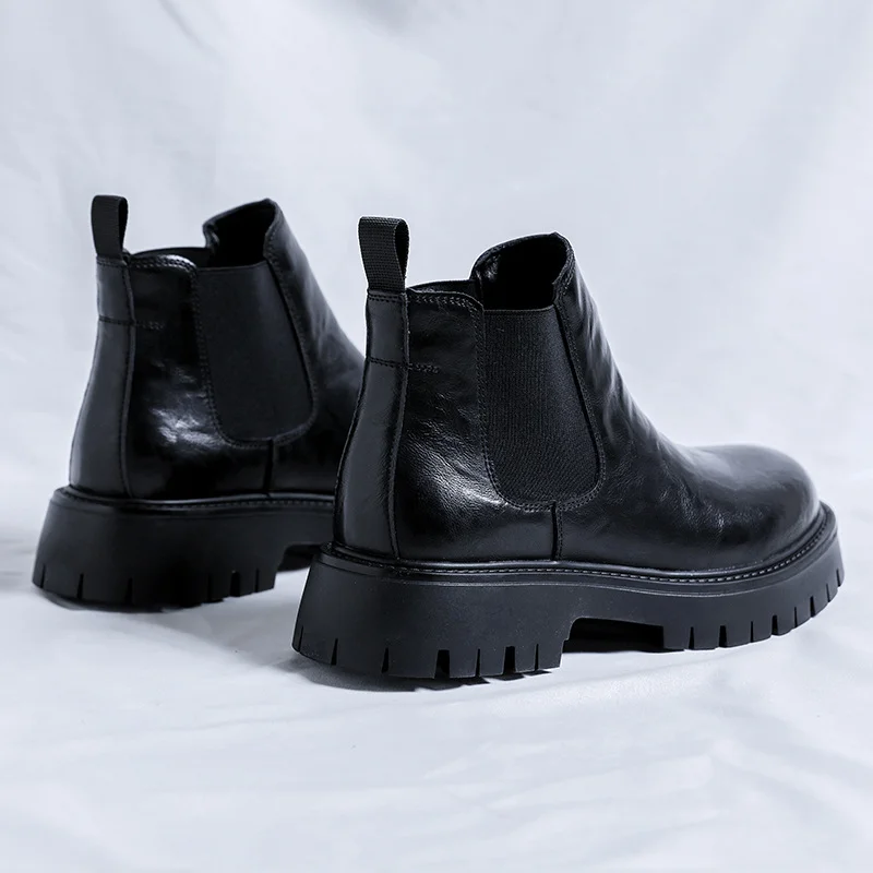 Yyvonne Yyvonne Martens Men Low Top Heighten Boots Men's Snowboots Chelsea British Wind Leather Boots 2116-R