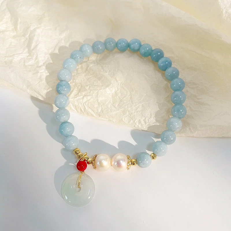 Lucky Aquamarine agate bracelet