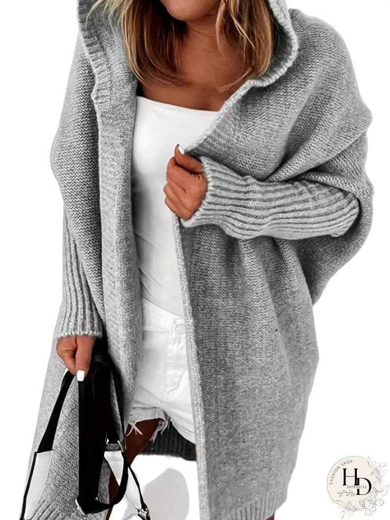Winter Knit Hooded Cardigan