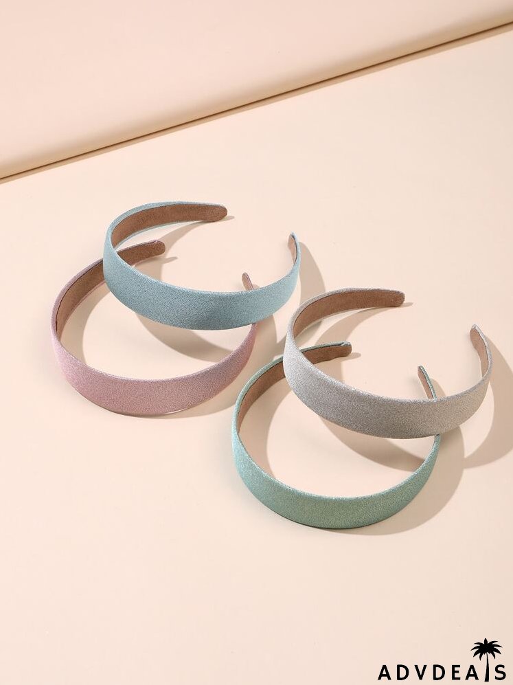 4pcs Simple Plain Headband