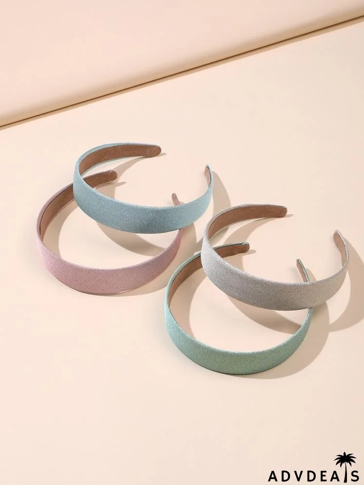 4pcs Simple Plain Headband