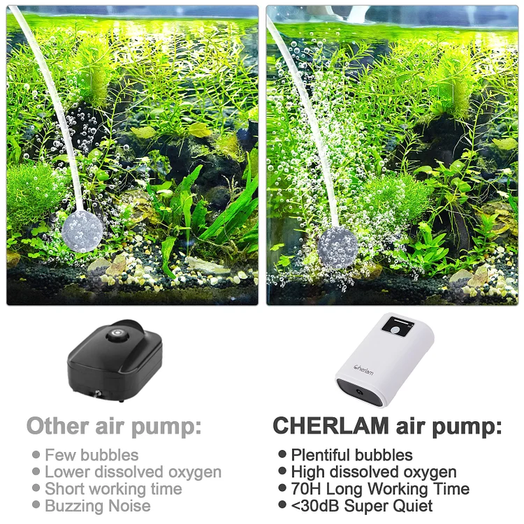 CHERLAM Aquarium Air Pump