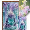 Glass Candle Flower-11CT Stamped Cross Stitch 40*70cm (Big Size) tapestrymarket