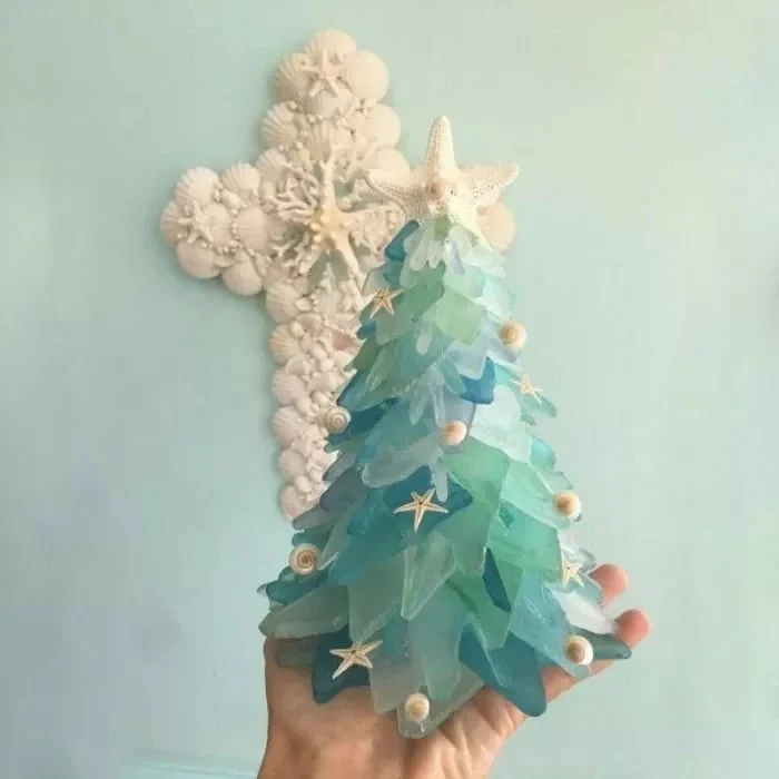 Sea Glass Christmas Tree VangoghDress