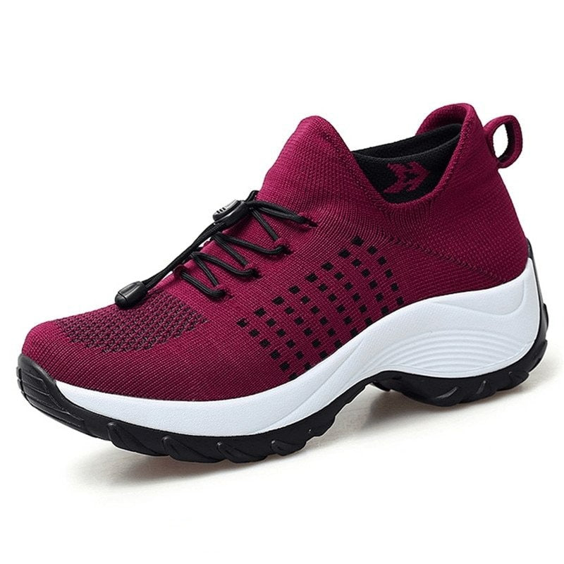Ortho Stretch Cushion Shoes - Red mumuwear