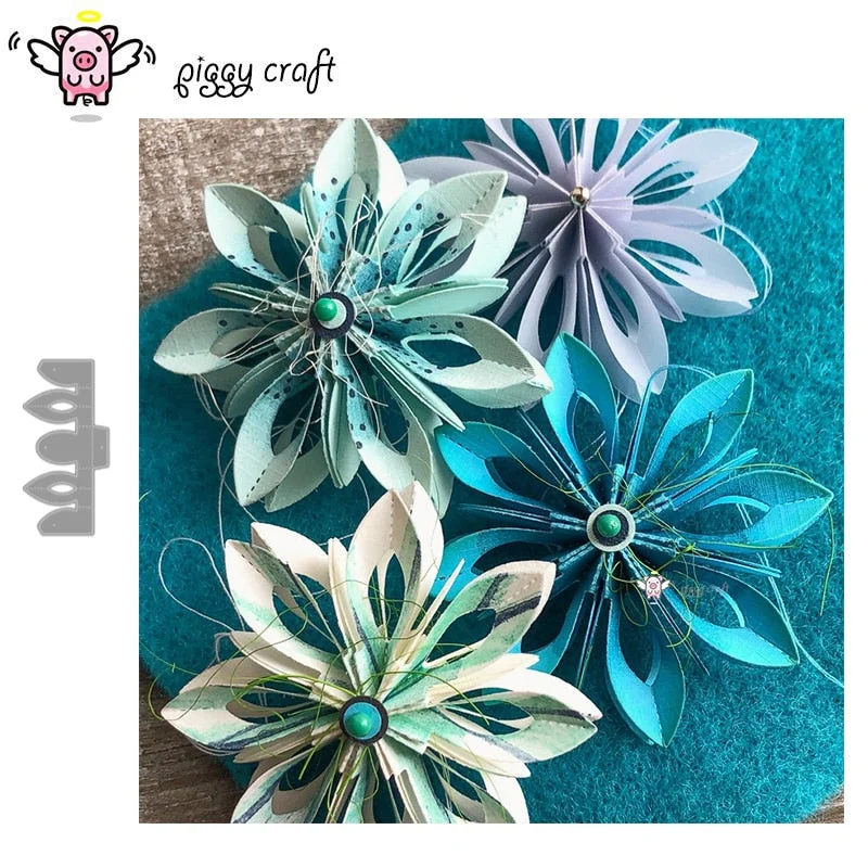 Piggy Craft metal cutting dies cut die mold Various folded flowers Scrapbook paper craft knife mould blade punch stencils dies