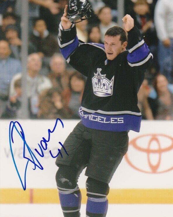 RAITIS IVANANS SIGNED LOS ANGELES LA KINGS FIGHT 8x10 Photo Poster painting #6 Autograph