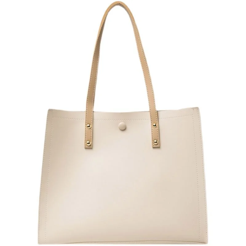 Ladies Leather Solid Color Plain Handbag