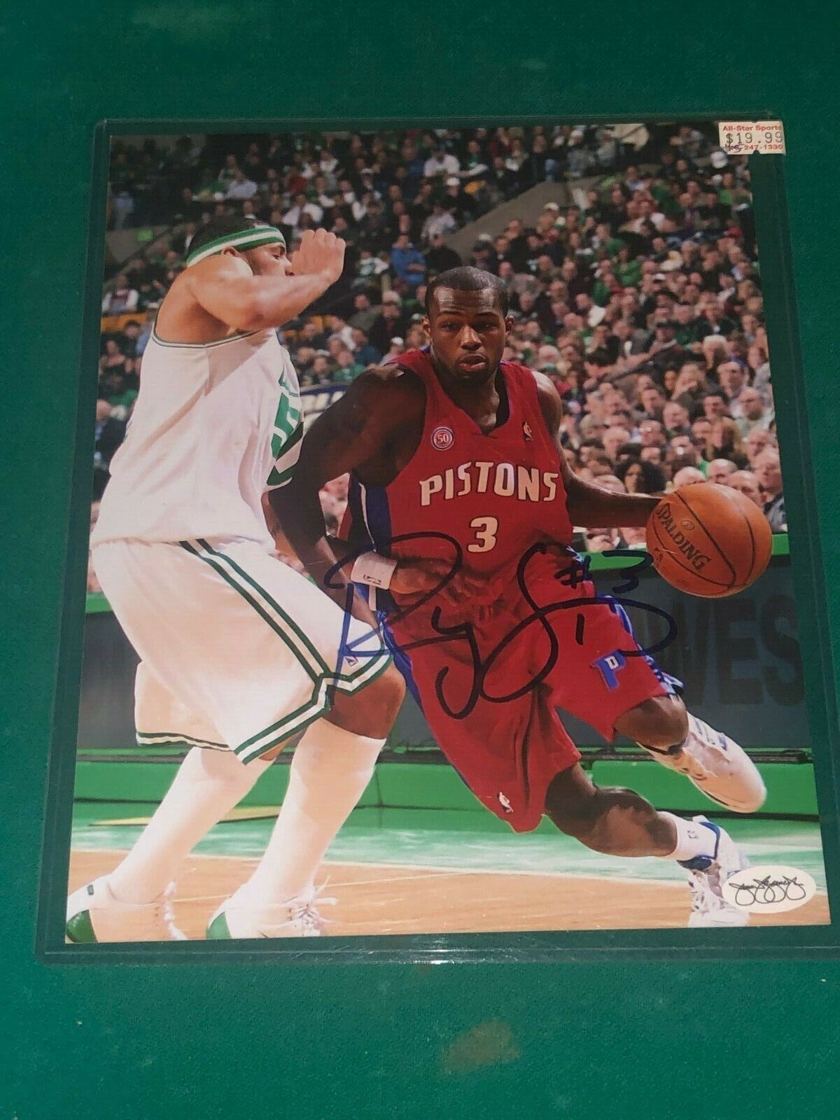 Rodney Stuckey signed Detroit Pistons 8x10 Photo Poster painting JSA