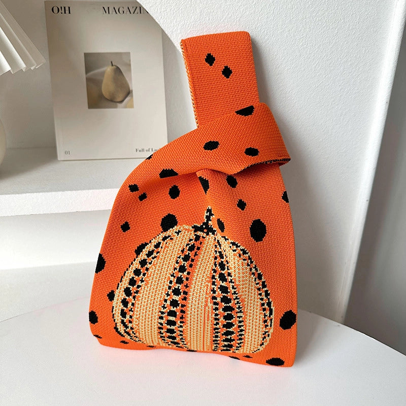 Halloween Medium Polyester Square Open Straw Bag