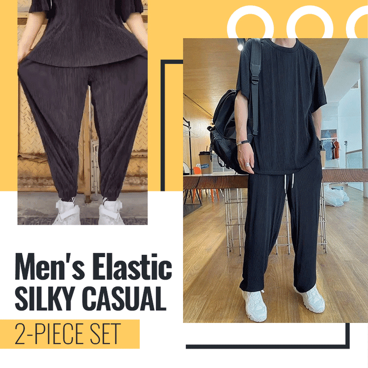 Men's Elastic silky Casual 2-Piece Set