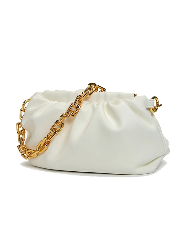 Split-Joint Pleated Chains Handbags Bags
