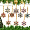10pcs/set DIY Double-sided Rhinestone Diamond Special Shape Pearl Art Hanging Acrylic  Christmas Tree Ornament Kit