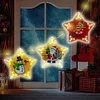 3pcs/set 5D DIY Diamond Painting Christmas Tree LED Star Hanging Lights