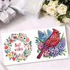 6pcs DIY Bird Diamond Art Greeting Cards 5D Rhinestone Arts Birthday Card
