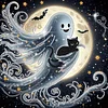 Diamond Painting - Partial Special Shaped Drill - Halloween Ghost(Canvas|30*30cm)