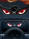 Dynamic Breathing Solar LED Car Window Warning Light Demon Eye