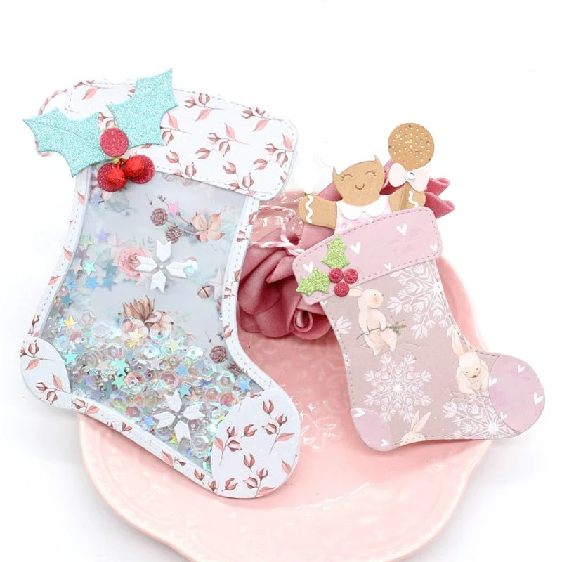 KSCRAFT Nesting Christmas Stocking Metal Cutting Dies Stencils for DIY Scrapbooking Decorative Embossing DIY Paper Card