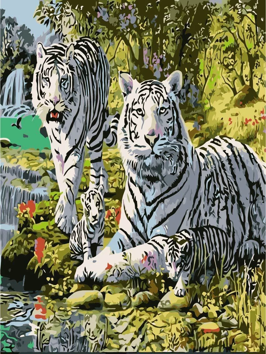 Animal Paint By Numbers Kits UK For Adult TCR3083