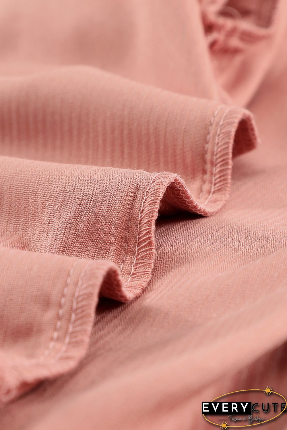 Pink Ribbed Corduroy Long Sleeve Jacket with Pocket