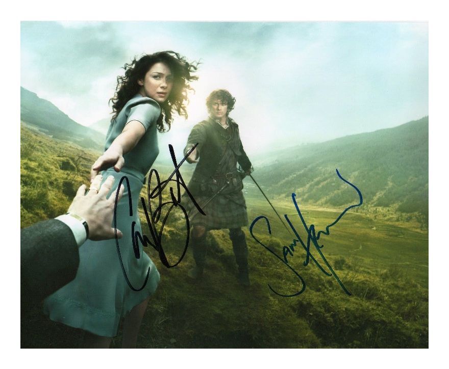 OUTLANDER CAITRIONA BALFE & SAM HEUGHAN AUTOGRAPHED SIGNED A4 PP POSTER Photo Poster painting 3