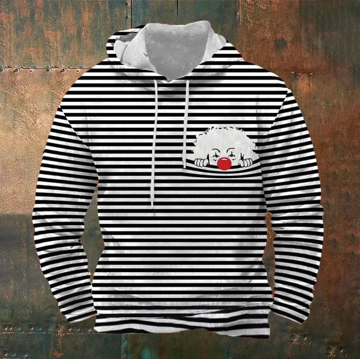 Men'S KÖLner Karneval Clown Print Hooded Sweatshirt