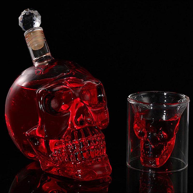 Halloween Casual Skull Glass Wine Decanter 1 Piece