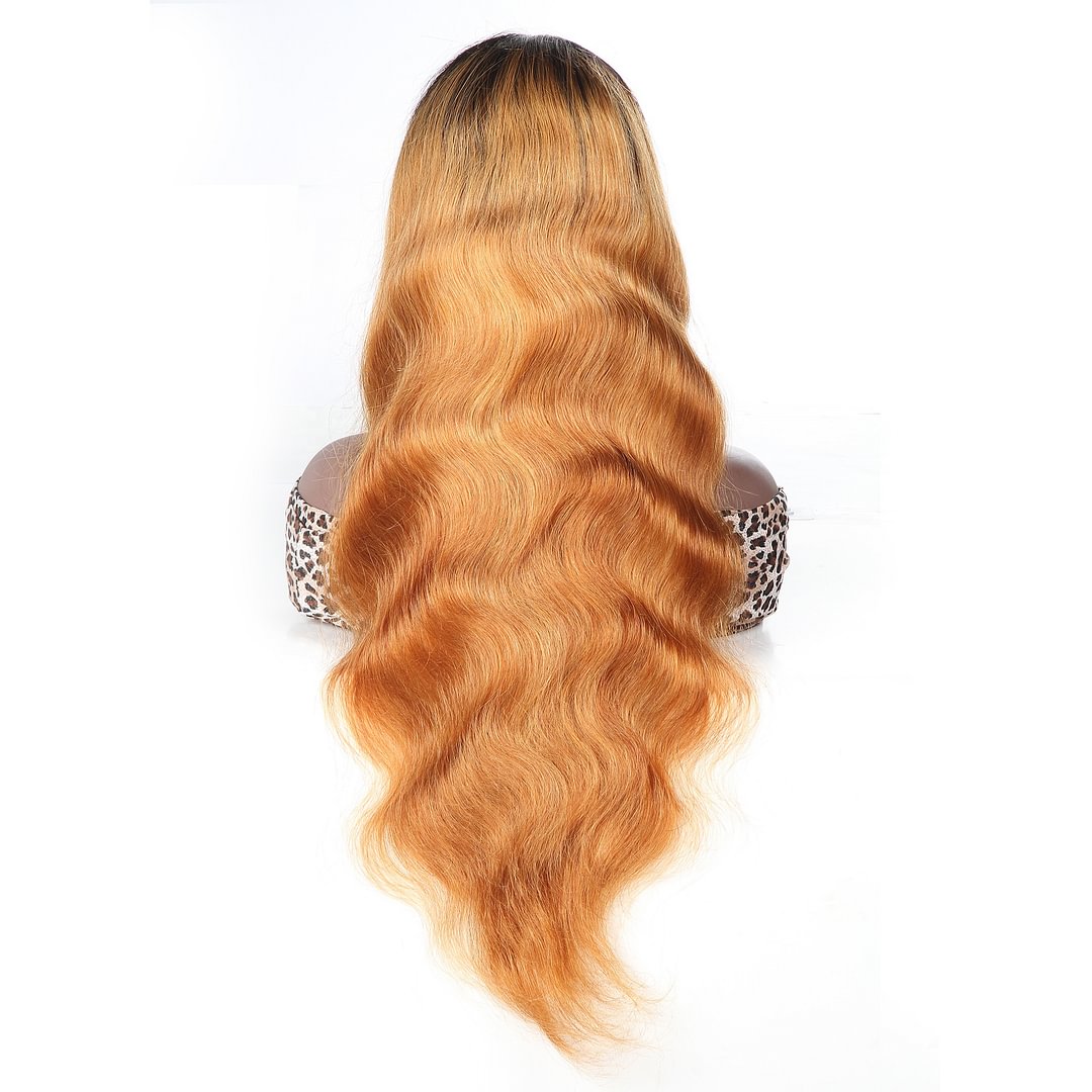 HD Lace Front Wigs Human Hair Body Wave Wigs for Black Free Part,brazilian Women Wholesale 150  Density TB/27 Ombre Brown 10A 1 buyer